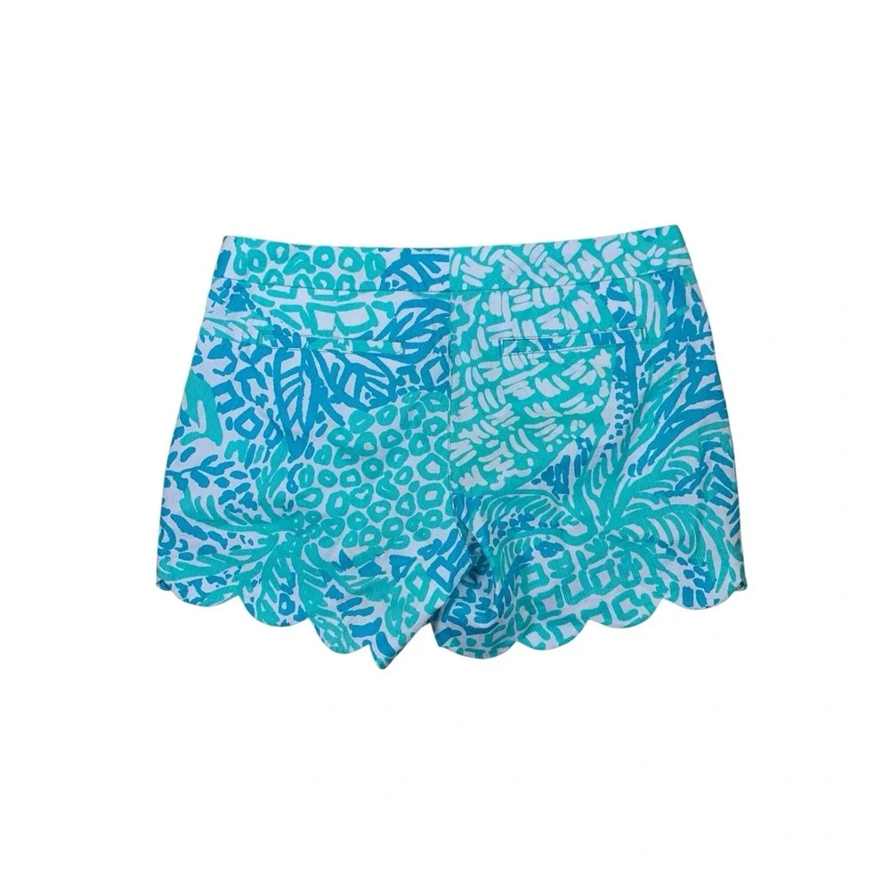 Lilly Pulitzer Buttercup Scallop Hem Resort Shorts 4 Tropical‎ Print
